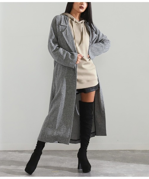 LATINA(ラティーナ)の「ダンボールチュニックパーカー(パーカー・レディース・ブラック/ベージュ/アイボリー・FREE)」の13枚目の写真