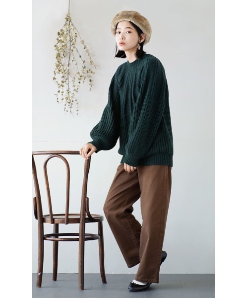 zootie（ズーティー）の「ウエストボタン ストレッチパンツ［ツイル］（その他パンツ・レディース・アイボリー/カーキ/ブラック/オレンジ/ベージュ/ブラウン・L/M）」の22枚目の写真