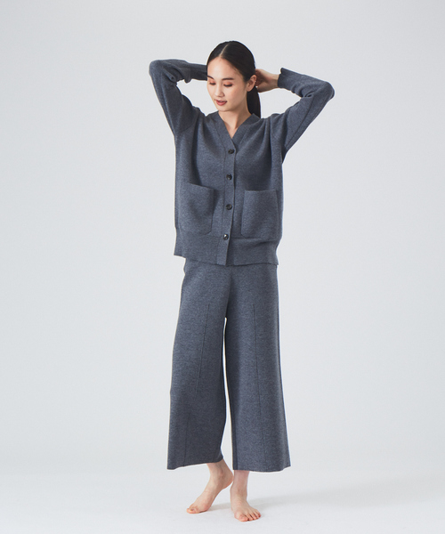 qualite(カリテ)の「【WEB・一部店舗限定】圧縮ニットカーディガン◇セットアップ対応(カーディガン/ボレロ・レディース・サックスブルー/チャコールグレー・フリー)」の13枚目の写真