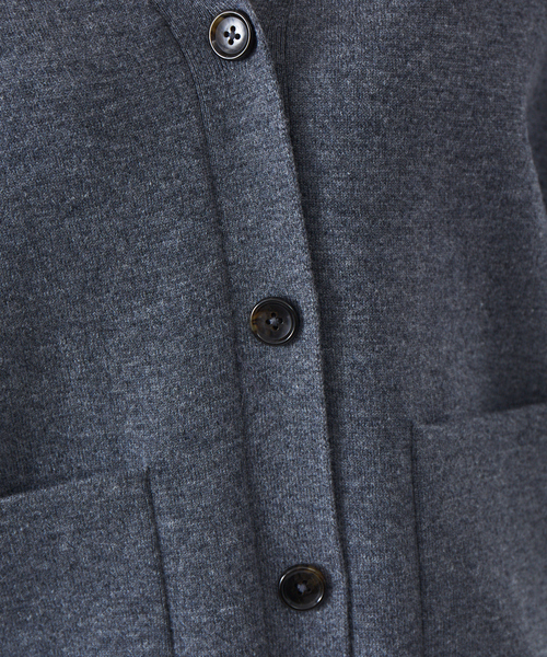 qualite(カリテ)の「【WEB・一部店舗限定】圧縮ニットカーディガン◇セットアップ対応(カーディガン/ボレロ・レディース・サックスブルー/チャコールグレー・フリー)」の10枚目の写真