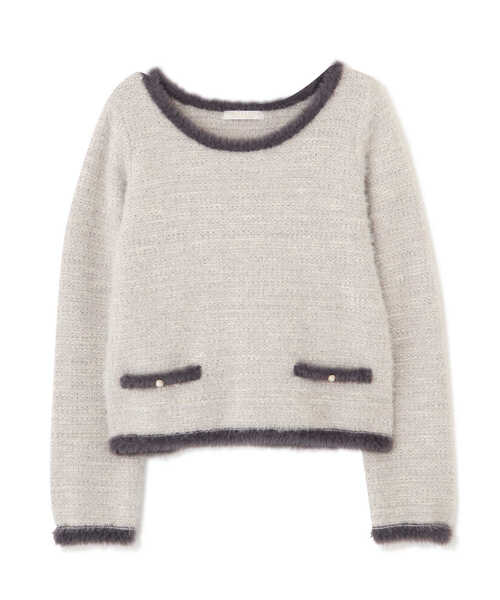 PROPORTION BODY DRESSING(プロポーションボディドレッシング)の「ラメフェザーニット / 1211270108(ニット/セーター・レディース・グレー/ホワイト系その他・FREE)」の3枚目の写真