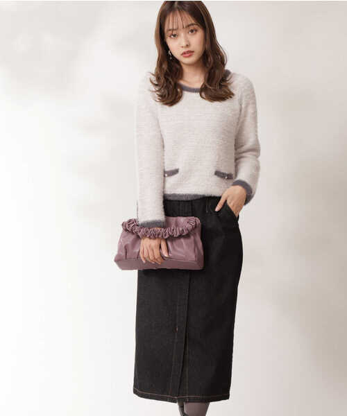 PROPORTION BODY DRESSING(プロポーションボディドレッシング)の「ラメフェザーニット / 1211270108(ニット/セーター・レディース・グレー/ホワイト系その他・FREE)」の5枚目の写真