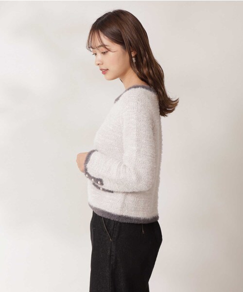 PROPORTION BODY DRESSING(プロポーションボディドレッシング)の「ラメフェザーニット / 1211270108(ニット/セーター・レディース・グレー/ホワイト系その他・FREE)」の6枚目の写真