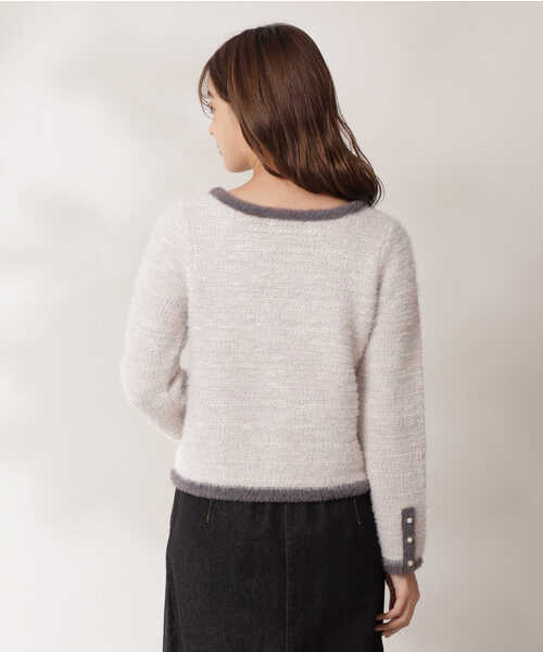 PROPORTION BODY DRESSING(プロポーションボディドレッシング)の「ラメフェザーニット / 1211270108(ニット/セーター・レディース・グレー/ホワイト系その他・FREE)」の7枚目の写真