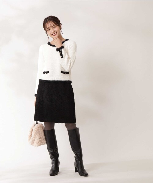 PROPORTION BODY DRESSING(プロポーションボディドレッシング)の「ラメフェザーニット / 1211270108(ニット/セーター・レディース・グレー/ホワイト系その他・FREE)」の18枚目の写真