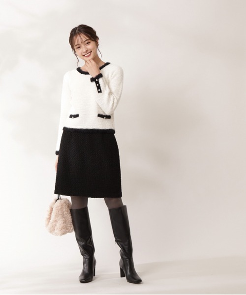 PROPORTION BODY DRESSING(プロポーションボディドレッシング)の「ラメフェザーニット / 1211270108(ニット/セーター・レディース・グレー/ホワイト系その他・FREE)」の22枚目の写真