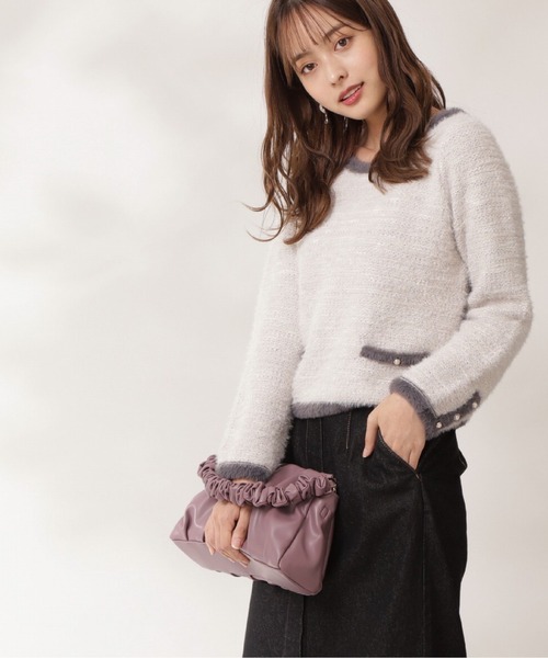 PROPORTION BODY DRESSING(プロポーションボディドレッシング)の「ラメフェザーニット / 1211270108(ニット/セーター・レディース・グレー/ホワイト系その他・FREE)」の20枚目の写真