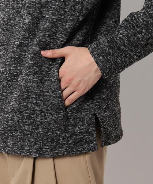 BASECONTROL（ベースコントロール）の「◆ニットフリース ボリュームネック プルオーバーパーカー（パーカー・メンズ・チャコールグレー/ブラック/アイボリー・01/02/03）」の8枚目の写真