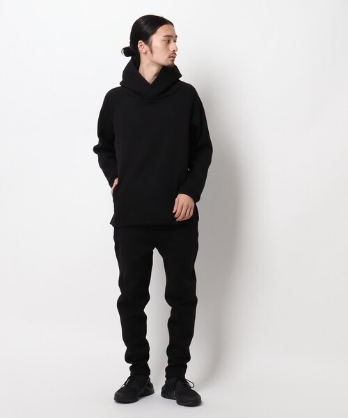 BASECONTROL（ベースコントロール）の「◆ニットフリース ボリュームネック プルオーバーパーカー（パーカー・メンズ・チャコールグレー/ブラック/アイボリー・01/02/03）」の11枚目の写真