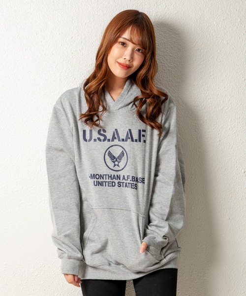 GGD（ジージーディー）の「レトロ プリント 裏起毛 パーカー（パーカー・レディース・ブルー/ブラック系/ブラック/グレー/グレー系/ブルー系/ブラウン/イエロー/グリーン/ブルー系2/ブルー系1/ブラック系4/グレー系3/レッド系/グレー系2/レッド系1/ブルー系4/ブルー系3/ホワイト/ブラック系3/グレー系1/ブラック系2/レッド/ブラック系1・M/L/LL）」の10枚目の写真