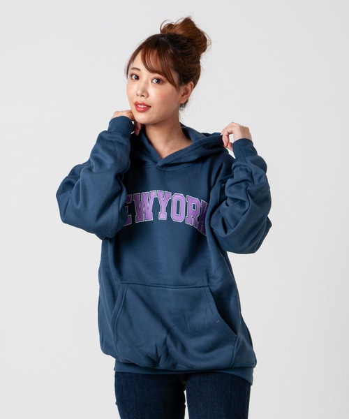 GGD（ジージーディー）の「レトロ プリント 裏起毛 パーカー（パーカー・レディース・ブルー/ブラック系/ブラック/グレー/グレー系/ブルー系/ブラウン/イエロー/グリーン/ブルー系2/ブルー系1/ブラック系4/グレー系3/レッド系/グレー系2/レッド系1/ブルー系4/ブルー系3/ホワイト/ブラック系3/グレー系1/ブラック系2/レッド/ブラック系1・M/L/LL）」の18枚目の写真