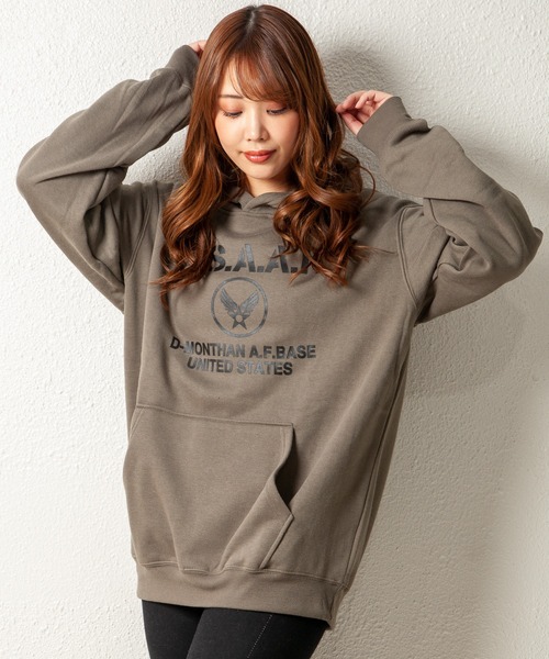 GGD（ジージーディー）の「レトロ プリント 裏起毛 パーカー（パーカー・レディース・ブルー/ブラック系/ブラック/グレー/グレー系/ブルー系/ブラウン/イエロー/グリーン/ブルー系2/ブルー系1/ブラック系4/グレー系3/レッド系/グレー系2/レッド系1/ブルー系4/ブルー系3/ホワイト/ブラック系3/グレー系1/ブラック系2/レッド/ブラック系1・M/L/LL）」の14枚目の写真