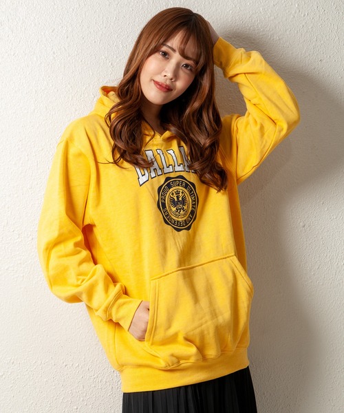 GGD（ジージーディー）の「レトロ プリント 裏起毛 パーカー（パーカー・レディース・ブルー/ブラック系/ブラック/グレー/グレー系/ブルー系/ブラウン/イエロー/グリーン/ブルー系2/ブルー系1/ブラック系4/グレー系3/レッド系/グレー系2/レッド系1/ブルー系4/ブルー系3/ホワイト/ブラック系3/グレー系1/ブラック系2/レッド/ブラック系1・M/L/LL）」の21枚目の写真