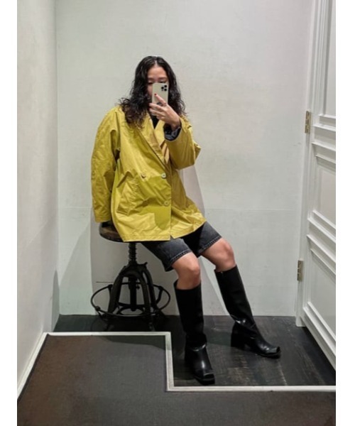 MOUSSY（マウジー）の「DM OVER SHORT TRENCH コート（トレンチコート・レディース・イエロー/アイボリー/ブラック・FREE）」の18枚目の写真