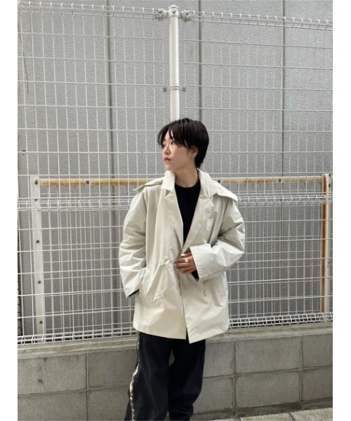 MOUSSY（マウジー）の「DM OVER SHORT TRENCH コート（トレンチコート・レディース・イエロー/アイボリー/ブラック・FREE）」の6枚目の写真