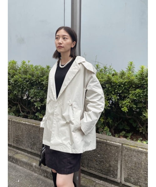 MOUSSY（マウジー）の「DM OVER SHORT TRENCH コート（トレンチコート・レディース・イエロー/アイボリー/ブラック・FREE）」の15枚目の写真
