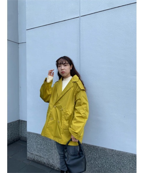 MOUSSY（マウジー）の「DM OVER SHORT TRENCH コート（トレンチコート・レディース・イエロー/アイボリー/ブラック・FREE）」の22枚目の写真