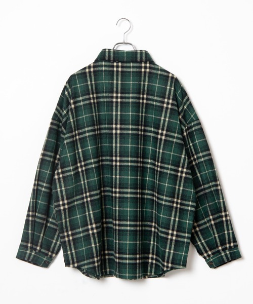 WEGO（ウィゴー）の「WEGO/チェックCPOルーズシャツ（シャツ/ブラウス・メンズ・ベージュ系その他2/グリーン系その他2・MEDIUM/LARGE）」の4枚目の写真