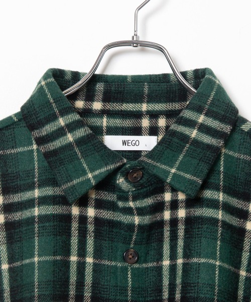 WEGO（ウィゴー）の「WEGO/チェックCPOルーズシャツ（シャツ/ブラウス・メンズ・ベージュ系その他2/グリーン系その他2・MEDIUM/LARGE）」の6枚目の写真