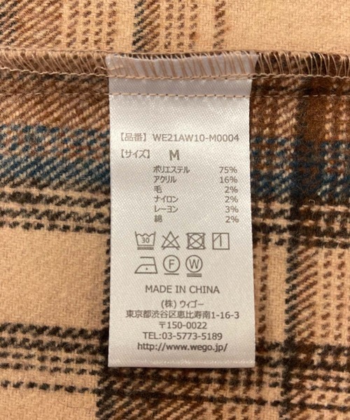 WEGO（ウィゴー）の「WEGO/チェックCPOルーズシャツ（シャツ/ブラウス・メンズ・ベージュ系その他2/グリーン系その他2・MEDIUM/LARGE）」の8枚目の写真