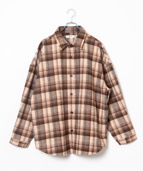 WEGO（ウィゴー）の「WEGO/チェックCPOルーズシャツ（シャツ/ブラウス・メンズ・ベージュ系その他2/グリーン系その他2・MEDIUM/LARGE）」の18枚目の写真