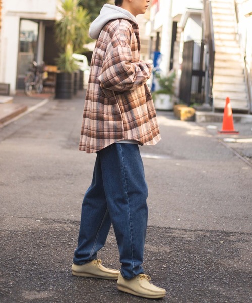 WEGO（ウィゴー）の「WEGO/チェックCPOルーズシャツ（シャツ/ブラウス・メンズ・ベージュ系その他2/グリーン系その他2・MEDIUM/LARGE）」の11枚目の写真