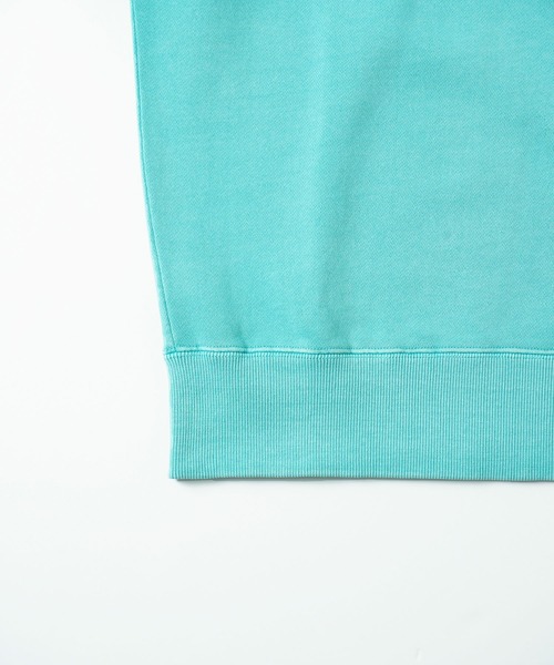 X-girl（エックスガール）の「PIGMENT DYED CREW SWEAT TOP（スウェット・レディース・ブラック/グリーン・M/L）」の8枚目の写真