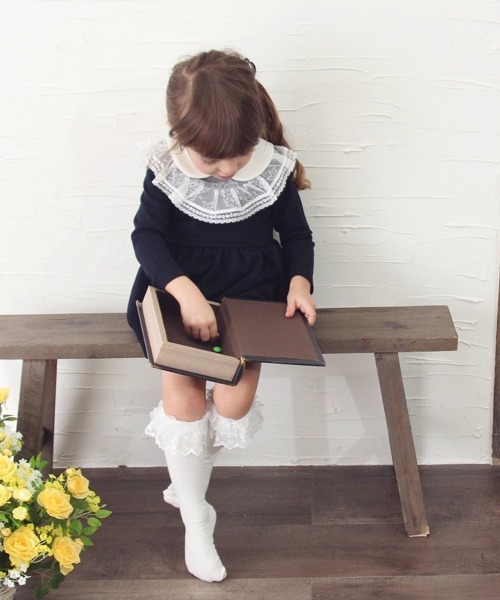 Rora（ローラ）の「ブリーズ ハイソックス (2color)  14cm~22cm（ソックス/靴下・キッズ・ホワイト/ブラック・18.0cm/16.0cm/20.0cm/14.0cm）」の4枚目の写真