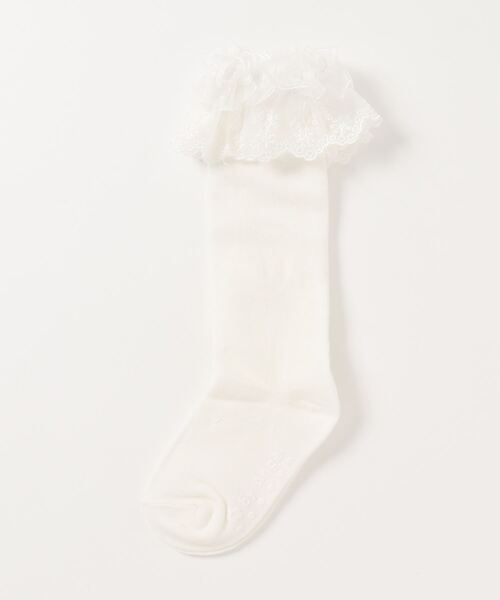 Rora（ローラ）の「ブリーズ ハイソックス (2color)  14cm~22cm（ソックス/靴下・キッズ・ホワイト/ブラック・18.0cm/16.0cm/20.0cm/14.0cm）」の5枚目の写真