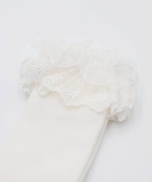 Rora（ローラ）の「ブリーズ ハイソックス (2color)  14cm~22cm（ソックス/靴下・キッズ・ホワイト/ブラック・18.0cm/16.0cm/20.0cm/14.0cm）」の6枚目の写真