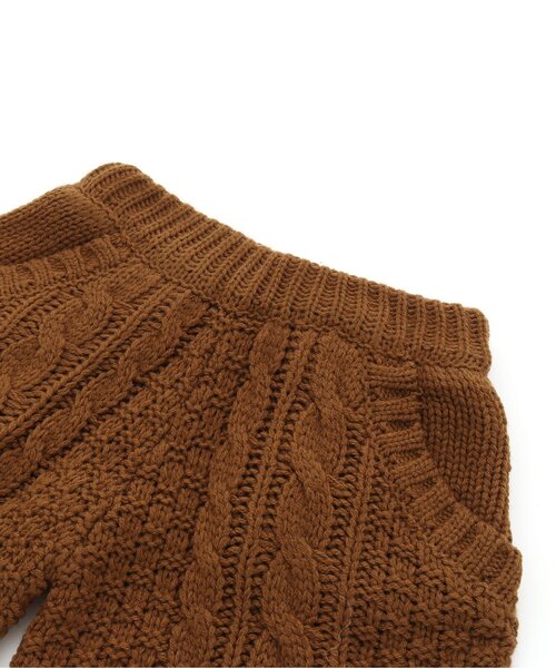 BREEZE(ブリーズ)の「ケーブルニットショートパンツ(その他パンツ・キッズ・アイボリー/ブラウン・120/110/140/130/90/100/80)」の9枚目の写真