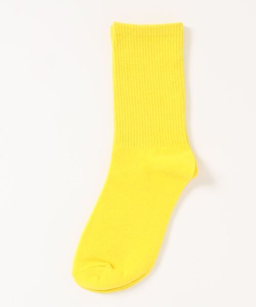 「kakko」(カッコ)の「レディース カラーリブソックス クルー丈(ソックス/靴下・レディース・レッド/ピンク/ブラウン/ターコイズブルー/イエロー/オレンジ/ブルー/グリーン/ライトパープル/ホワイト/ダークグリーン/ブラック/ライトブルー/スカイブルー/パープル/サーモンピンク/フューシャピンク/黄緑系/ライトグリーン/ライトオレンジ系・FREE)」の14枚目の写真