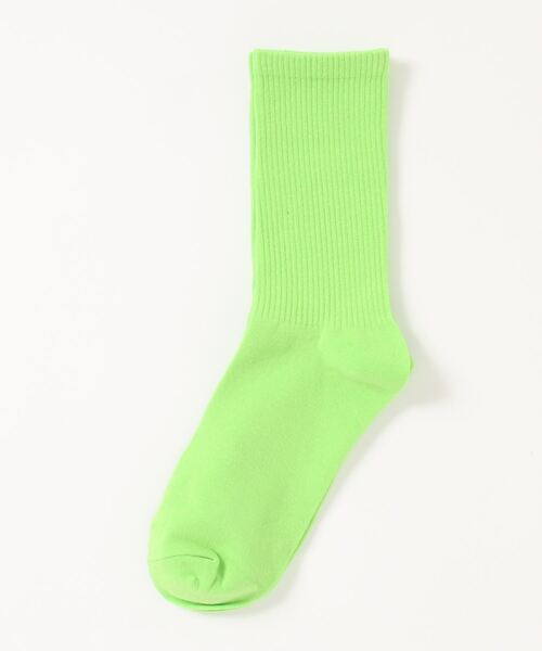 「kakko」(カッコ)の「レディース カラーリブソックス クルー丈(ソックス/靴下・レディース・レッド/ピンク/ブラウン/ターコイズブルー/イエロー/オレンジ/ブルー/グリーン/ライトパープル/ホワイト/ダークグリーン/ブラック/ライトブルー/スカイブルー/パープル/サーモンピンク/フューシャピンク/黄緑系/ライトグリーン/ライトオレンジ系・FREE)」の6枚目の写真