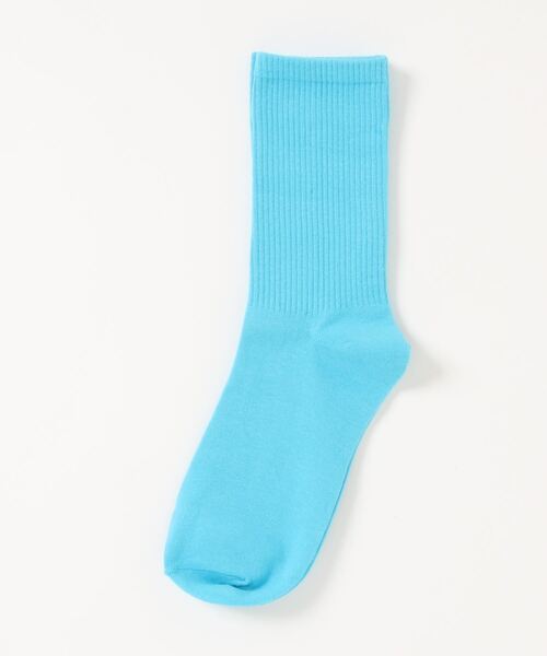 「kakko」(カッコ)の「レディース カラーリブソックス クルー丈(ソックス/靴下・レディース・レッド/ピンク/ブラウン/ターコイズブルー/イエロー/オレンジ/ブルー/グリーン/ライトパープル/ホワイト/ダークグリーン/ブラック/ライトブルー/スカイブルー/パープル/サーモンピンク/フューシャピンク/黄緑系/ライトグリーン/ライトオレンジ系・FREE)」の8枚目の写真