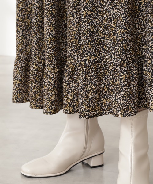 N.(N. Natural Beauty Basic)(エヌエヌナチュラルビューティーベーシック)の「◆プリントティアードスカート(スカート・レディース・ホワイト系その他/ブラック系その他・MEDIUM)」の6枚目の写真