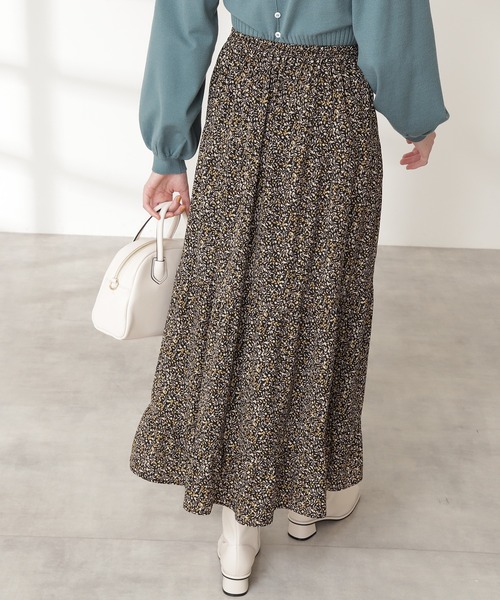 N.(N. Natural Beauty Basic)(エヌエヌナチュラルビューティーベーシック)の「◆プリントティアードスカート(スカート・レディース・ホワイト系その他/ブラック系その他・MEDIUM)」の4枚目の写真