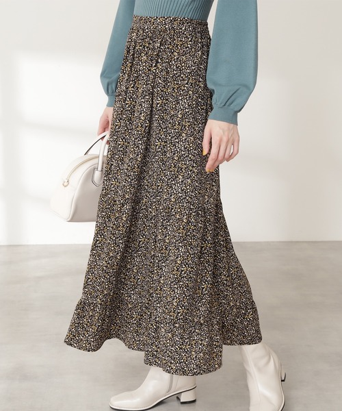 N.(N. Natural Beauty Basic)(エヌエヌナチュラルビューティーベーシック)の「◆プリントティアードスカート(スカート・レディース・ホワイト系その他/ブラック系その他・MEDIUM)」の10枚目の写真