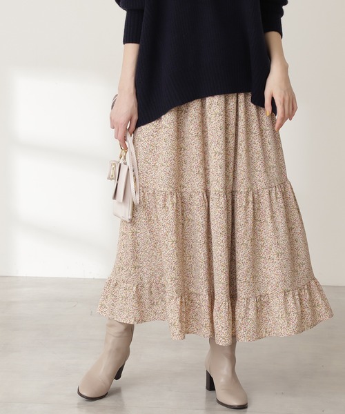 N.(N. Natural Beauty Basic)(エヌエヌナチュラルビューティーベーシック)の「◆プリントティアードスカート(スカート・レディース・ホワイト系その他/ブラック系その他・MEDIUM)」の11枚目の写真