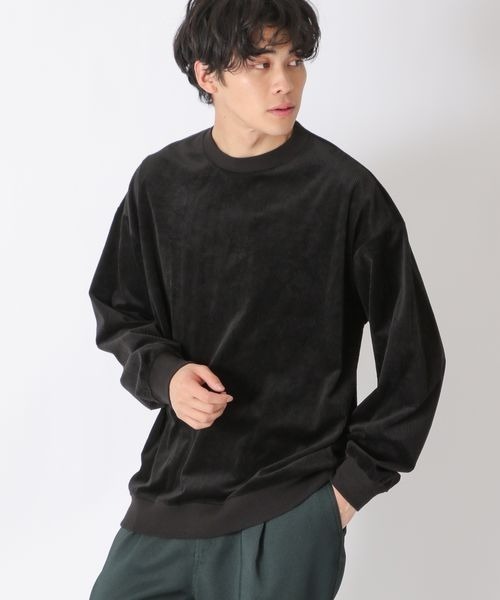 LOWRYS FARM（ローリーズファーム）の「コーデュロイドロップクルー　262817（その他トップス・メンズ・ブラック/グレー/ピンク/ブルー・MEDIUM/LARGE）」の2枚目の写真
