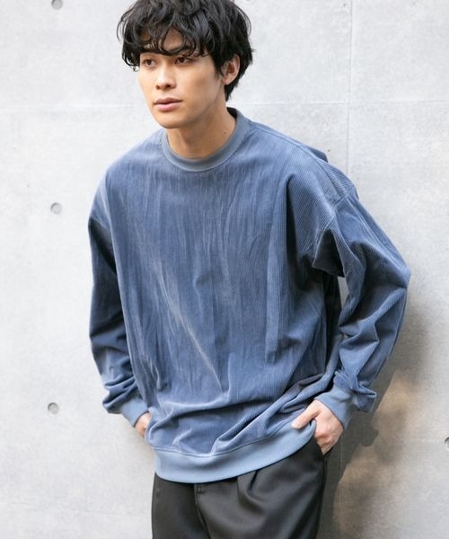 LOWRYS FARM（ローリーズファーム）の「コーデュロイドロップクルー　262817（その他トップス・メンズ・ブラック/グレー/ピンク/ブルー・MEDIUM/LARGE）」の15枚目の写真