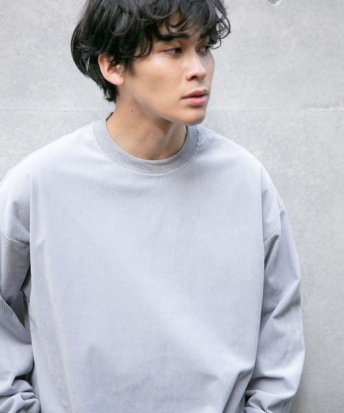 LOWRYS FARM（ローリーズファーム）の「コーデュロイドロップクルー　262817（その他トップス・メンズ・ブラック/グレー/ピンク/ブルー・MEDIUM/LARGE）」の16枚目の写真
