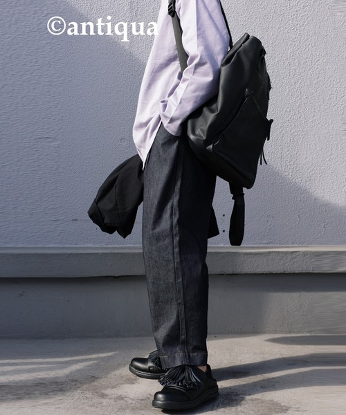 antiqua（アンティカ）の「革靴風デザインスニーカー（スニーカー・メンズ・ブラック・27/28）」の4枚目の写真