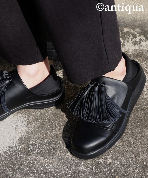 antiqua（アンティカ）の「革靴風デザインスニーカー（スニーカー・メンズ・ブラック・27/28）」の7枚目の写真