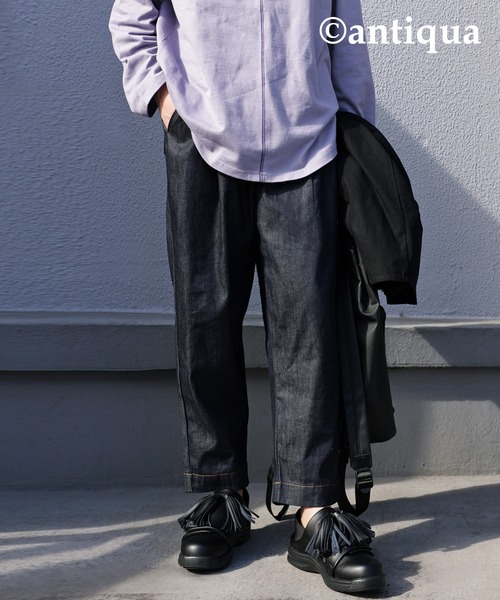 antiqua（アンティカ）の「革靴風デザインスニーカー（スニーカー・メンズ・ブラック・27/28）」の3枚目の写真