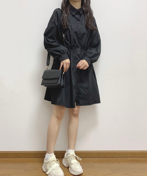 Cham.(チャム)の「シャツワンピース(シャツワンピース・レディース・ホワイト/ブラック・FREE)」の8枚目の写真
