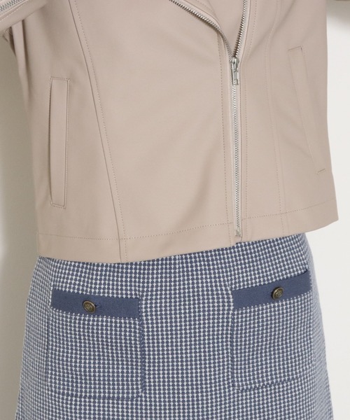 archives（アルシーヴ）の「ライダースジャケット（ライダースジャケット・レディース・ブラック/アイボリー/グレイッシュベージュ・MEDIUM）」の14枚目の写真