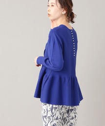 IENA | パール付きペプラムニット◆(ニット/セーター)