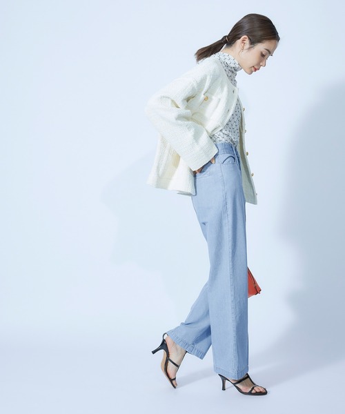 ROPE'（ロペ）の「【セットアップ対応】デニムストレートパンツ【SDGs】（デニムパンツ・レディース・ブルー系その他4・36/38）」の2枚目の写真