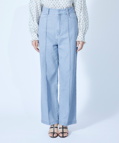 ROPE'（ロペ）の「【セットアップ対応】デニムストレートパンツ【SDGs】（デニムパンツ・レディース・ブルー系その他4・36/38）」の8枚目の写真