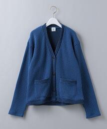 6（ロク）の「＜6(ROKU)＞WAFFLE V NECK CARDIGAN/カーディガン